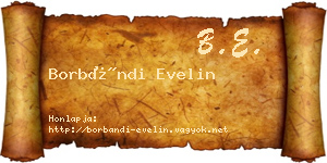 Borbándi Evelin névjegykártya