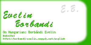 evelin borbandi business card