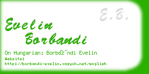 evelin borbandi business card